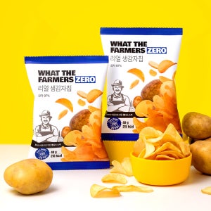 왓더파머스 제로 첨가물 ZERO설탕 저당과자 건강간식 리얼 생감자칩 15봉