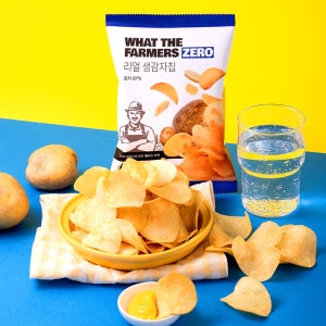 왓더파머스 제로 첨가물 ZERO설탕 저당과자 건강간식 리얼 생감자칩 18봉