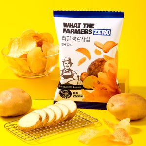 왓더파머스 제로 첨가물 ZERO설탕 저당과자 건강간식 리얼 생감자칩 30봉