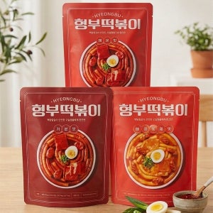 형부떡볶이 기본맛1 + 매운맛1 + 매콤로제맛1 떡볶이 밀키트