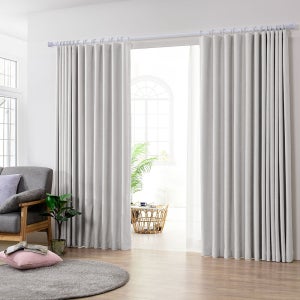 아로아 릴리 형상기억 100암막커튼 자석끈 사계절용 거실 안방 맞춤제작 150cm240cm(2장)