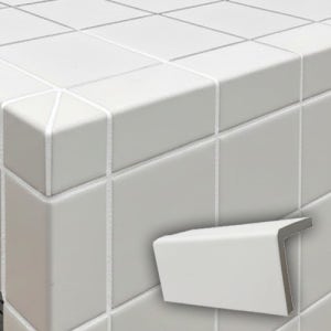 백색 모서리 코너 라운드 곡선 타일 모자이크 주방 욕실 테이블