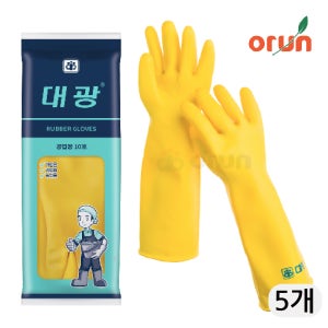 대광 공업용 어업용 두꺼운 고무장갑 10호, 5개