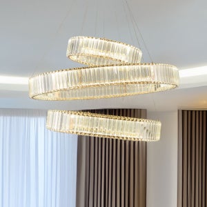 LED 인터라인 크리스탈 3등 펜던트 ( 6500K + 3000K )