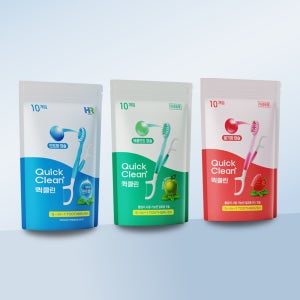 일회용 초소형 미니칫솔 퀵클린 10개입 2팩, 3종 택2