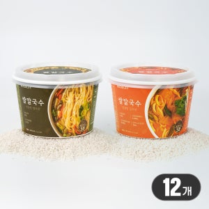 누들리 쌀칼국수 칼칼한 김치맛 88g X 6개 + 개운한 멸치맛 83g X 6개 글루텐프리 저칼로리 12개