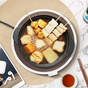 원형 1구인덕션 레인지 휴대용 소형 레인지 캠핑용 화이트 테이블