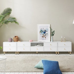 미젠가구 MJ1600 2단 오픈형 거실장 SET C184