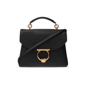 [페라가모] 26SS 골드 간치니 마고 탑핸들 숄더백 블랙 21-H493 0720168