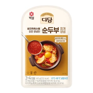 [28년을 지킨 맛] 다담 찌개양념 순두부찌개, 140g, 8개