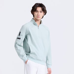 남성 코어플렉스 소매포켓 반집업 우븐탑 민트