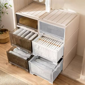옷장 투명 서랍형 슬라이딩 리빙박스 펜트리 옷 수납 정리함 수납함 플라스틱 서랍소품 412