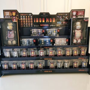 베어브릭 아이언맨 100% 30종 해피쿠지 20체세트+a b c d e페어상+블리스터보드