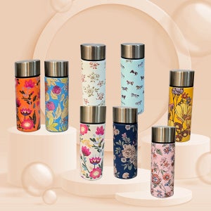 Kanto 칸토 슬림 미니 플라워 보온병 오렌지 150ml 텀블러 보온병 보냉병 어린이집