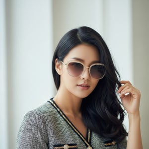 아이보리 컬러 사각콤비선글라스 샤리올(CHARRIOL) CH7072 S/C C.13 IVR