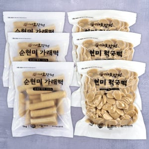 순현미 가래떡 1kg 3봉 + 현미 떡국떡 1kg 3봉 번들세트