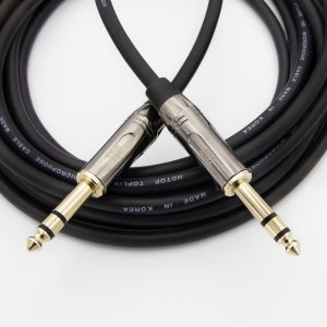 HDTOP 국산 메탈 5.5 스테레오 TRS 케이블 블랙 40M HT-TP2855