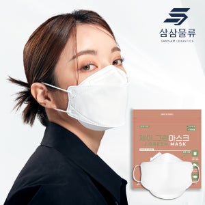 삼삼물류 3D 마스크 성인용 일회용 3중필터 화이트 L(대형), 100개
