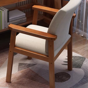 북유럽 책상의자 나무 간단한 공부의자 둥근 편안한 서재 월넛