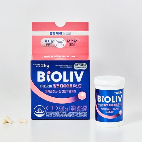 한국야쿠르트 바이오리브 킬팻 다이어트 유산균 140mg 초소형캡슐 60캡슐, 1개