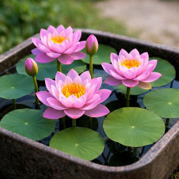연꽃 모종(발아 싹틔움 완료,줄기 5~20cm)20촉 미니 연꽃 씨앗 수련 국내 생산