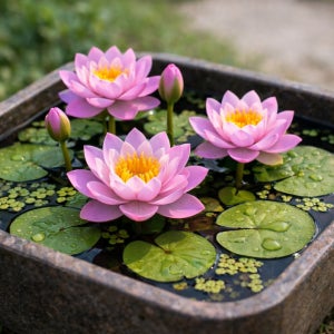 연꽃 모종(발아 싹틔움 완료,줄기 5~20cm)20촉 미니 연꽃 씨앗 수련 국내 생산