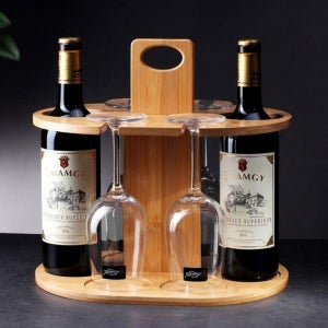 와인잔거치대 와인잔랙 주방수납진열장 원목