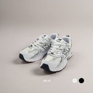 [국내매장판] 뉴발란스 키즈 530 와이드 운동화 밴딩끈 발볼 넓은 신발 화이트실버