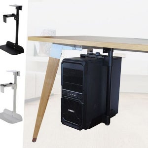 스탠드형 컴퓨터 본체 거치대 조절형 책상 밑 본체 거치대 오피스