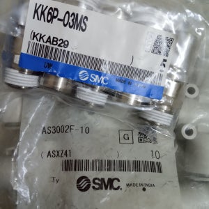 일본 SMC 스트레이트 스로틀 밸브 AS3002F-10 퀵 커넥터 KK6P-03MS