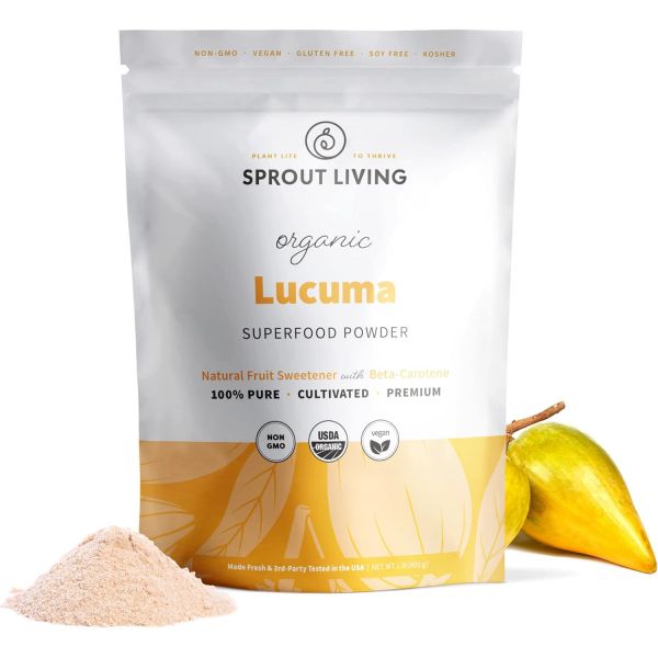스프라우트 리빙 <b>루쿠마</b> 과일 가루, 항산화제, 천연 감미료, 슈퍼푸드, 1파운드