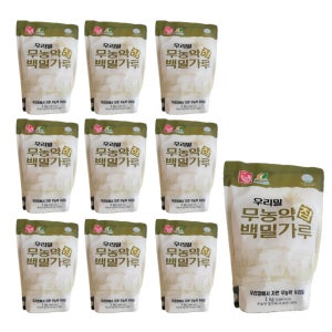 우리밀농협 무농약 백밀가루 1kg, 10개