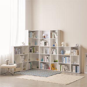 프린책장 3단 5단 선택 내맘데로 모서리 코너형 사이즈확장형 서재 학생방 사무실 휴게실