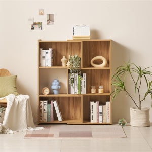 리버퍼니쳐 프린 3단책장 내맘데로 모서리 코너형 사이즈확장형 서재 학생방 사무실 휴게실