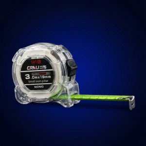 고휘도 형광 스틸 줄자 목수용 공업용 벨트홀더 일체형 3미터 룰러