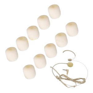 DS-02S (10개) 이어 헤드 핀 스킨 윈드 팝 필터 마이크 커버 솜 스펀지