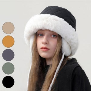 롬 양면 벙거지 귀달이 모자 골프 겨울 털모자 리버시블 버킷햇