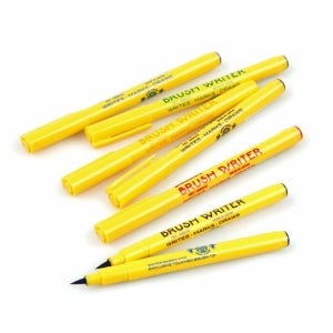 [Penco] Brush Writer Pen 펜코 수성 붓펜 5 Color Set