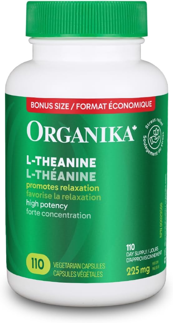 <b>오가니카</b> L-테아닌- 이완 촉진 <b>스트레스</b> 지원 순수 천연 자원 차분한 에너지- 90vcaps