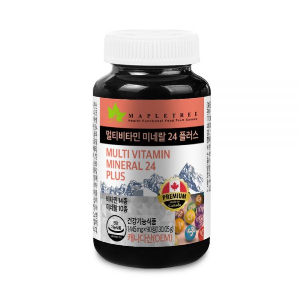 [메이플트리] <b>멀티비타민 미네랄</b> 24플러스 90정 3개월분