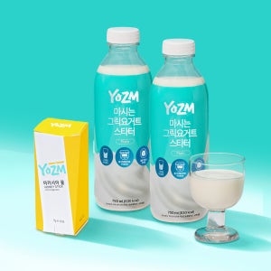 요즘 마시는 그릭요거트 플레인 750ml 2병+꿀스틱 10포