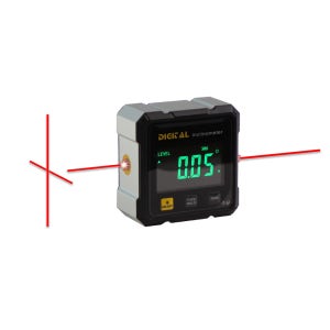 위즈 디지털 수평기 각도기 양방향 레이저 측정기 레벨 WIZ-0360 4면자석 USB충전