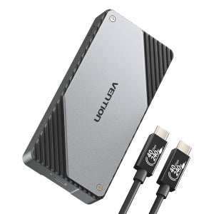 벤션 40Gbps M.2 NVMe SSD 인클로저 외장 케이스 스마트 냉각 쿨링 팬 장착 썬더볼트 5/4/3 USB4 지원 KPZH0