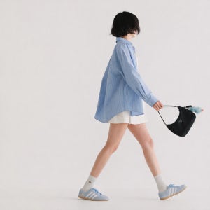 봄여름 구김없는 링클가공 오버핏 스트라이프셔츠 핑크 블루 그린 화이트 보이핏 루즈셔츠