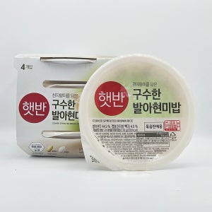 CJ 햇반 구수한 발아현미밥 210g x 24개 유통기한 넉넉한 잡곡 즉석밥
