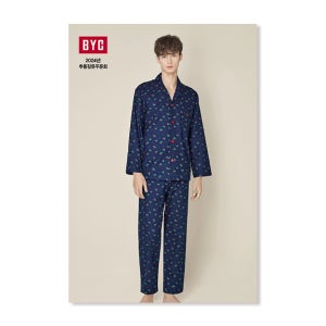 비와이씨 BYC 면기모100 나염 남긴팔 파자마세트 1145