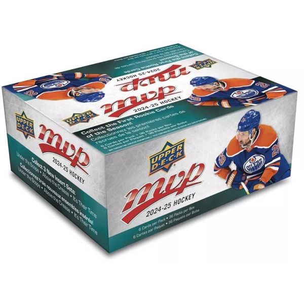 Upper Deck 2024-25 MVP 하키 수집용 카드 박스 - 카드 216장 (6카드/팩, 36팩/박스) - NHL