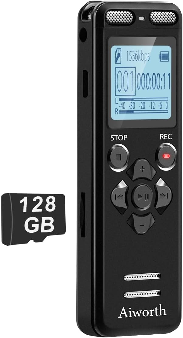 강의 회의용 136GB 디지털 음성 녹음기 활성화 - 재생 MP3 플레이어 비밀번호 가변 속도를 갖춘 9860시간 오디오 Dictaphone 녹음 장치