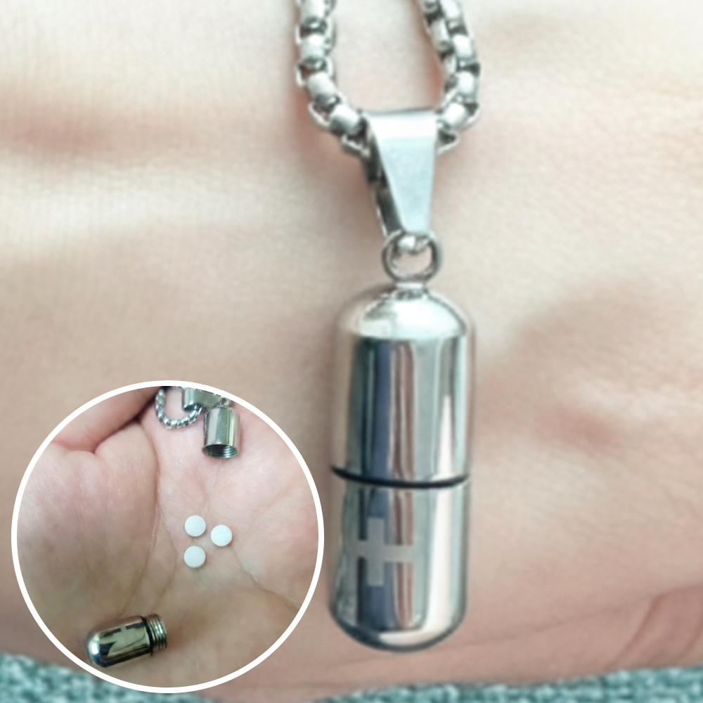 지브온 1분의기적 <b>심근경색</b> 응급약 목걸이 니트로글리세린 방수