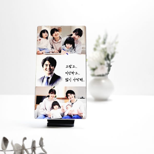 납골당액자 봉안당 꾸미기 미니 소품 추모 사진 분할 콜라주 각도형 8x15cm 5컷A